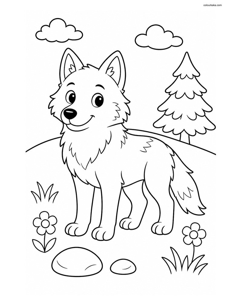 Cute Gray Wolf thumbnail
