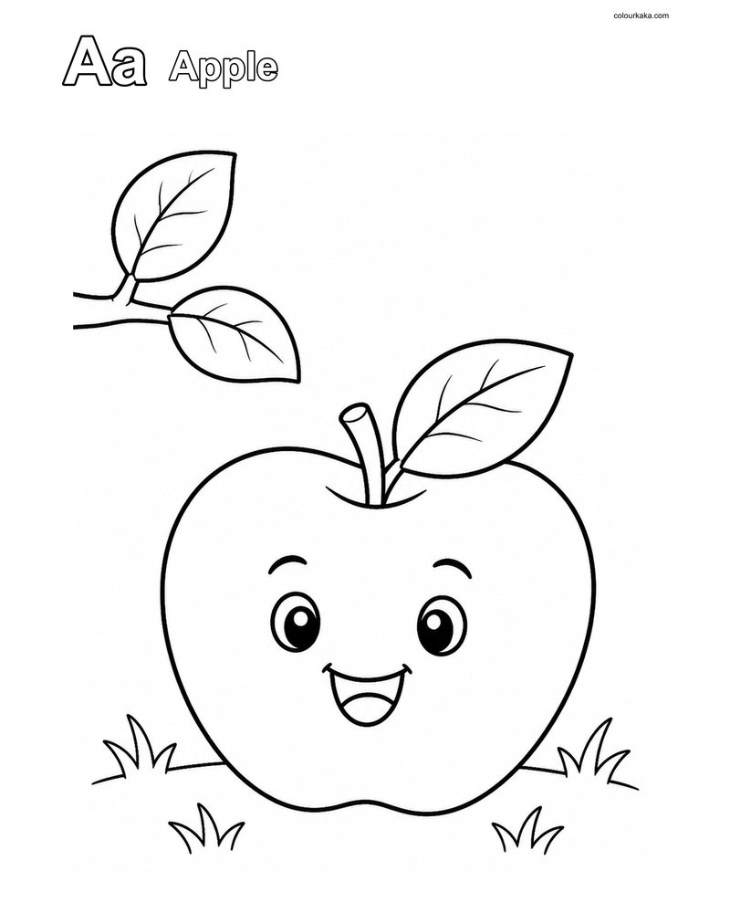 Aa Apple Alphabet Colouring thumbnail