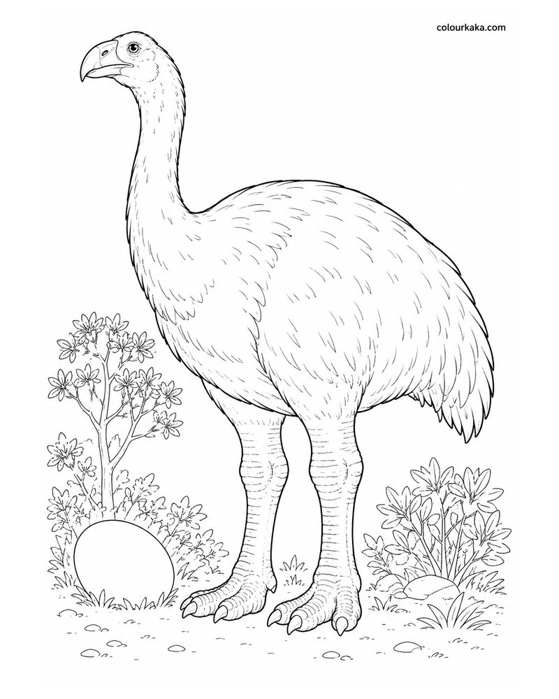 Elephant Bird Colouring Page thumbnail