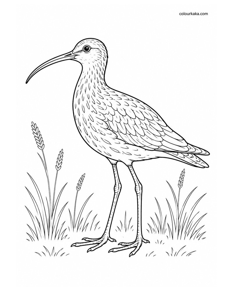 Eskimo Curlew Colouring Page thumbnail