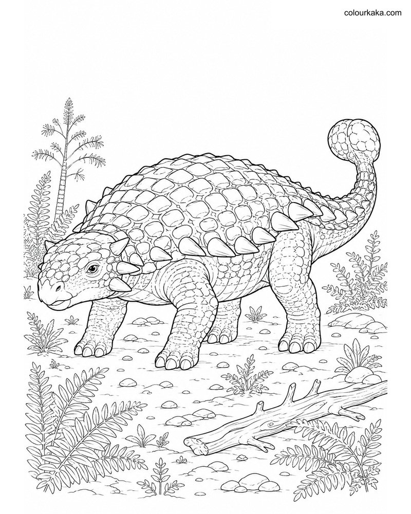 Euoplocephalus Colouring Page thumbnail