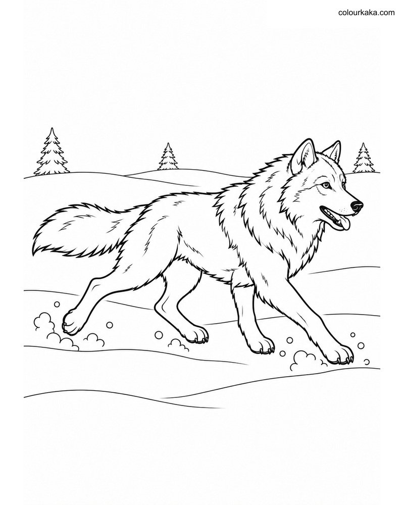 Gray Wolf Snow Running Page thumbnail