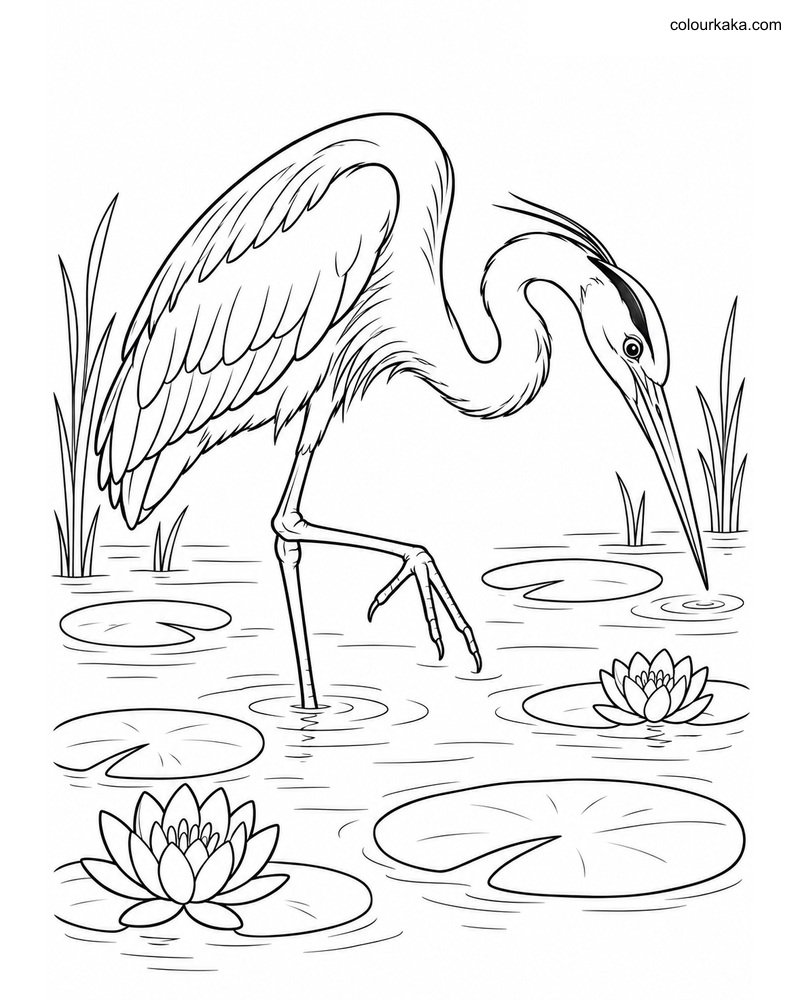 Heron Lily Pad Hunting Page thumbnail