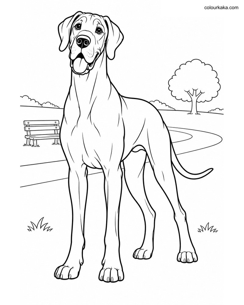 Great Dane Colouring Sheet thumbnail