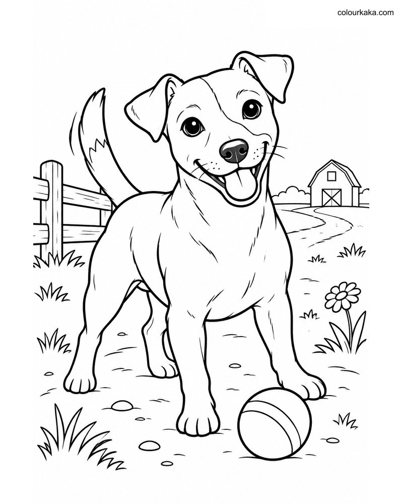 Jack Russell Colouring Sheet thumbnail