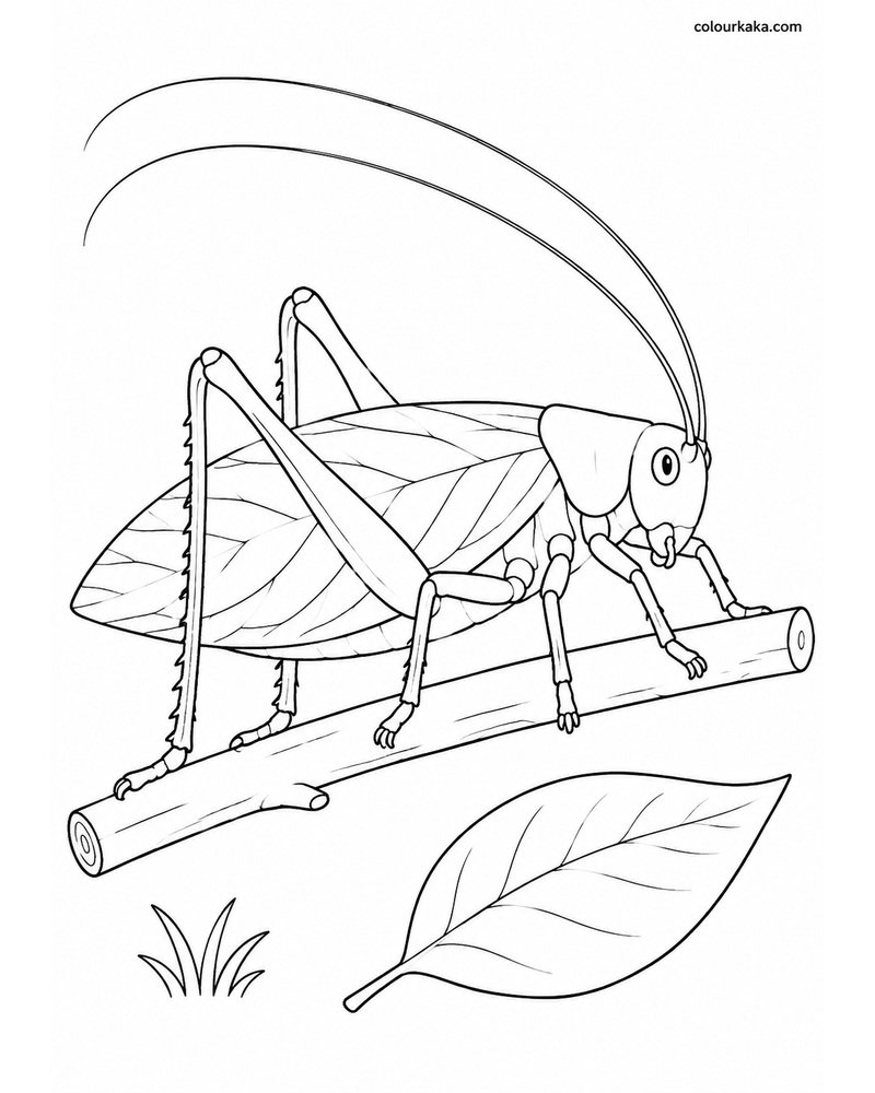 Katydid Leaf Colouring Sheet thumbnail
