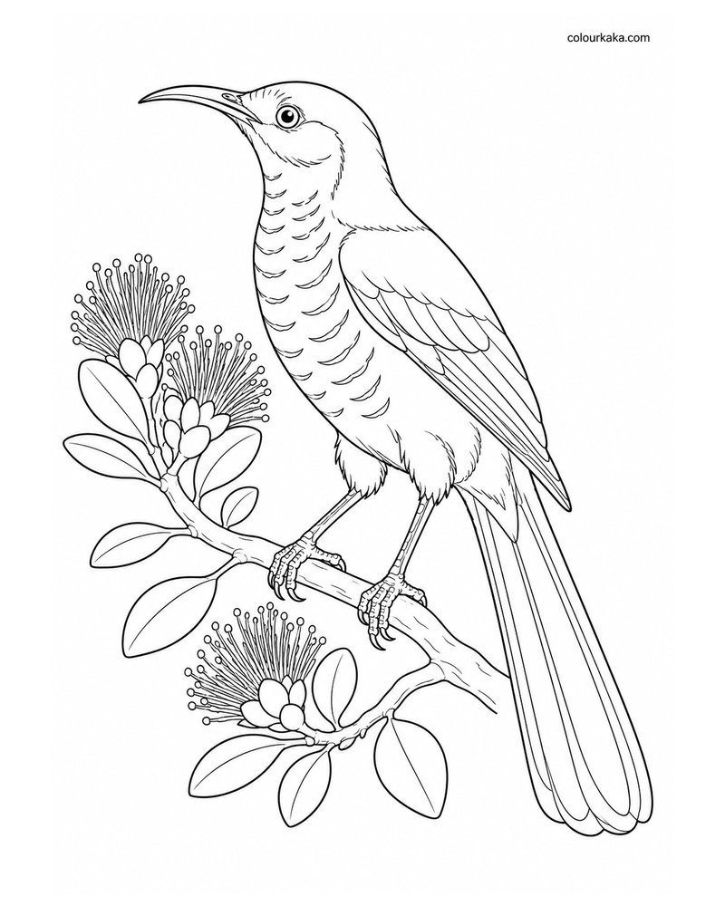 Kauaʻi ʻŌʻō Colouring Page thumbnail