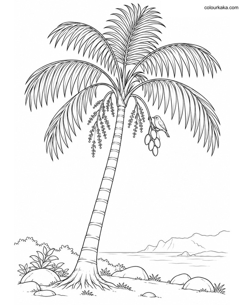 Kentia Palm Island Colouring thumbnail