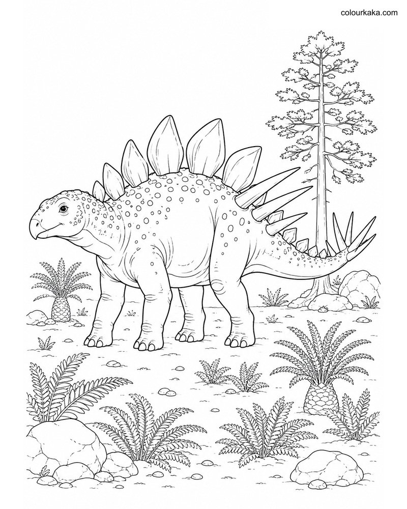 Kentrosaurus Colouring Page thumbnail