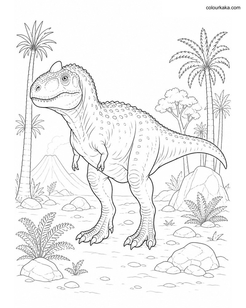 Majungasaurus Colouring Page thumbnail
