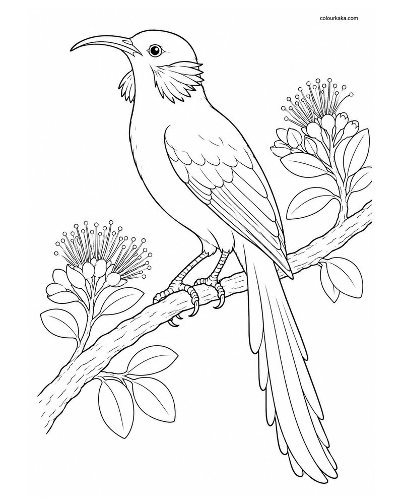 Oʻahu ʻŌʻō Colouring Page thumbnail