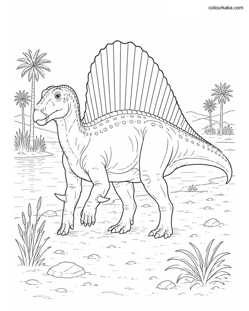 Ouranosaurus Colouring Page thumbnail