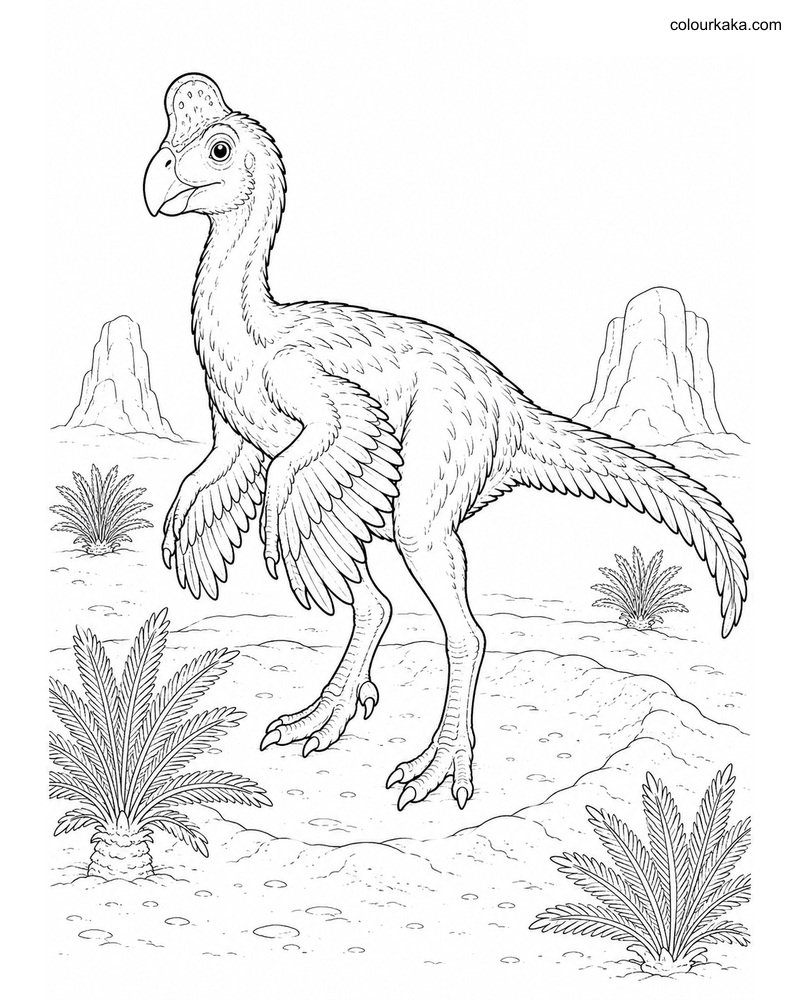 Oviraptor Colouring Page thumbnail