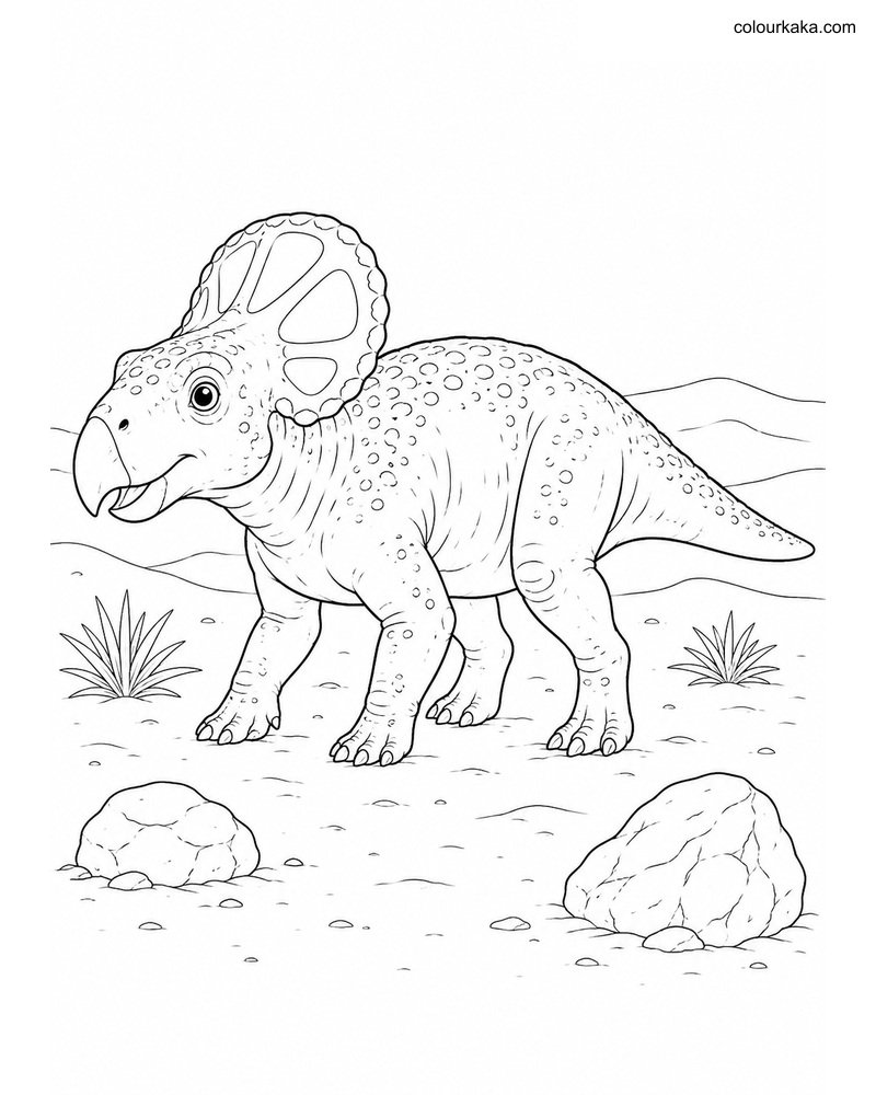 Protoceratops Colouring Page thumbnail