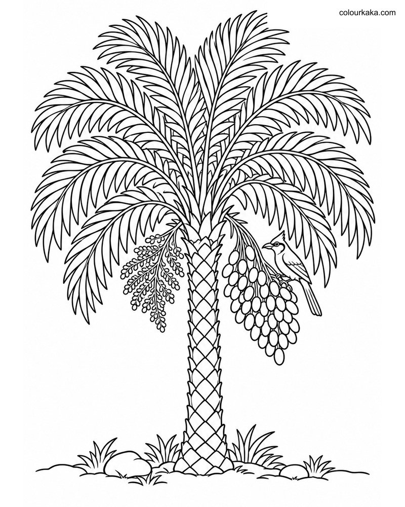 Pygmy Date Palm Colouring Page thumbnail