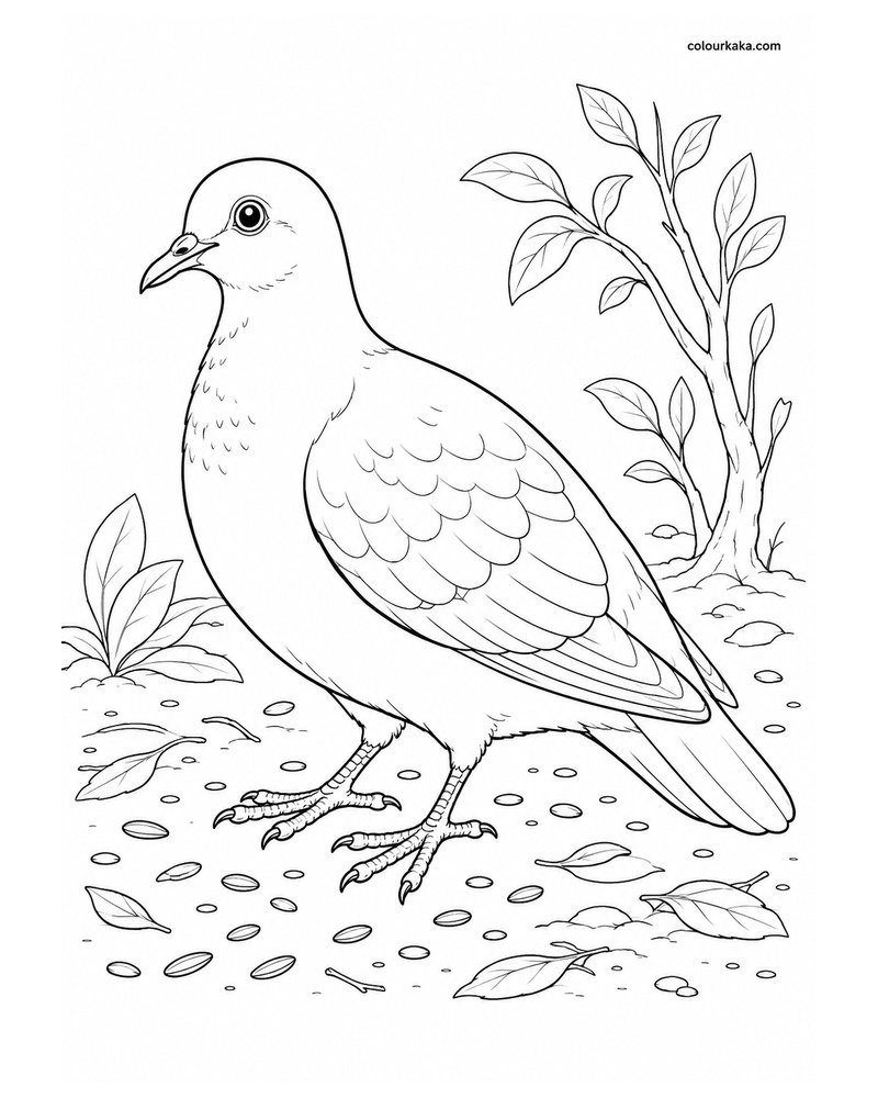 Rodrigues Pigeon Colouring Page thumbnail