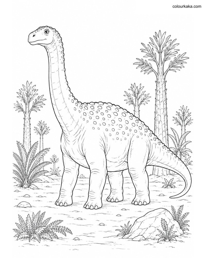Saltasaurus Colouring Page thumbnail