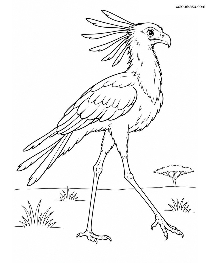 Secretary Bird Walking Page thumbnail