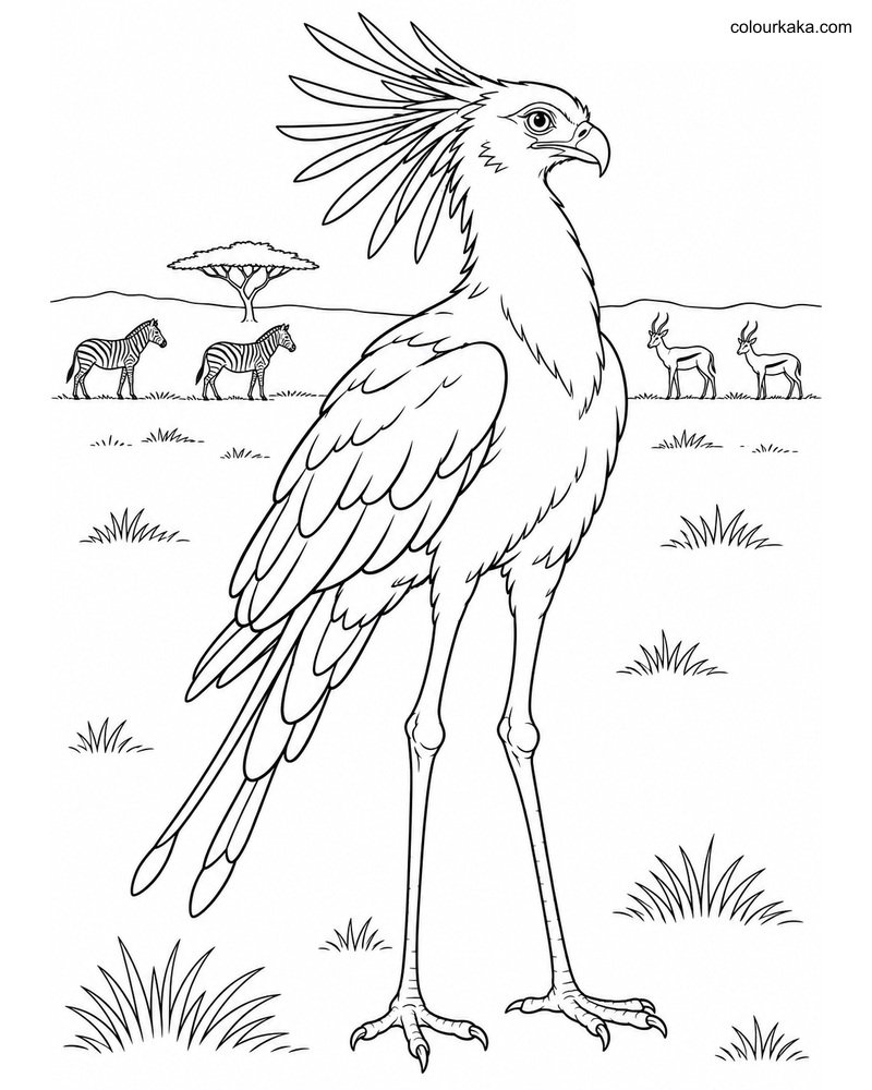 Secretary Bird Safari Scene thumbnail