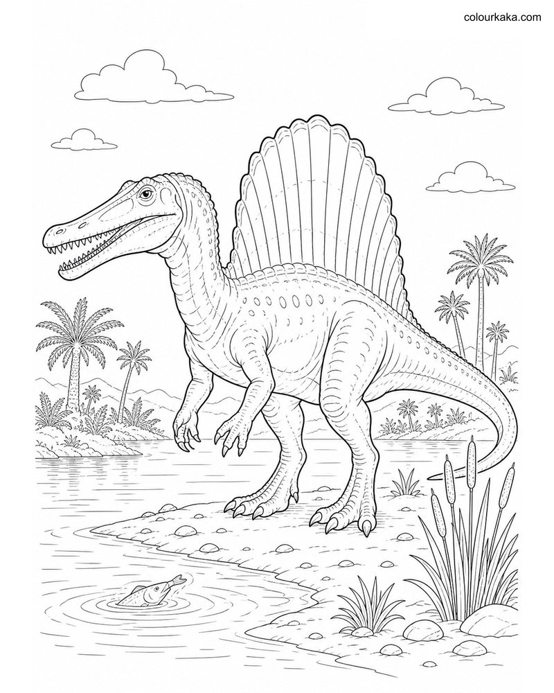 Spinosaurus Colouring Page thumbnail