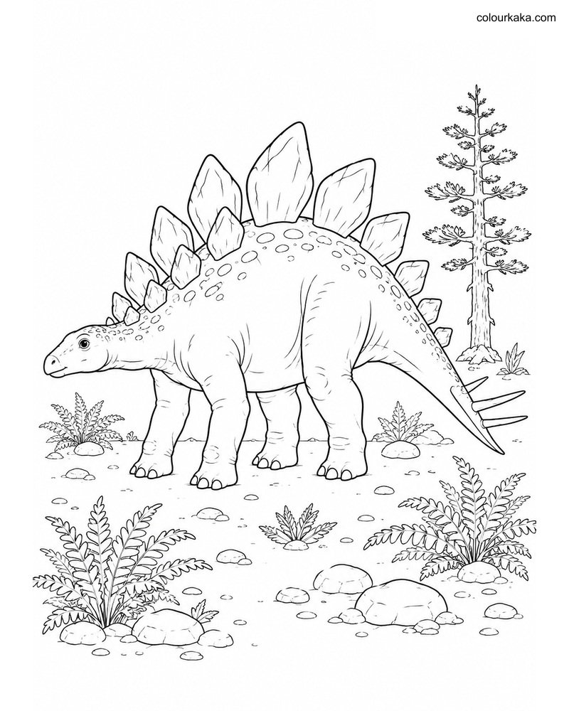 Stegosaurus Colouring Page thumbnail