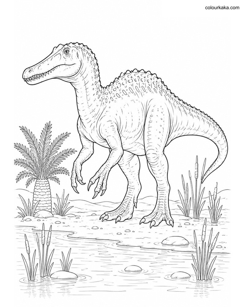 Suchomimus Colouring Page thumbnail