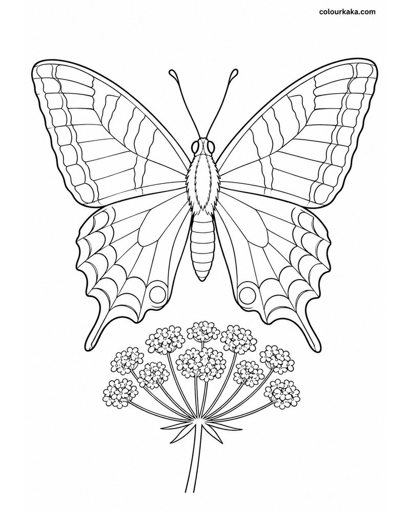Swallowtail Butterfly Colouring thumbnail